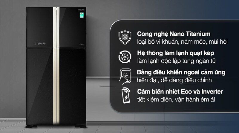 Giá tham khảo tủ lạnh Hitachi Inverter R-FW650PGV8 GBK.