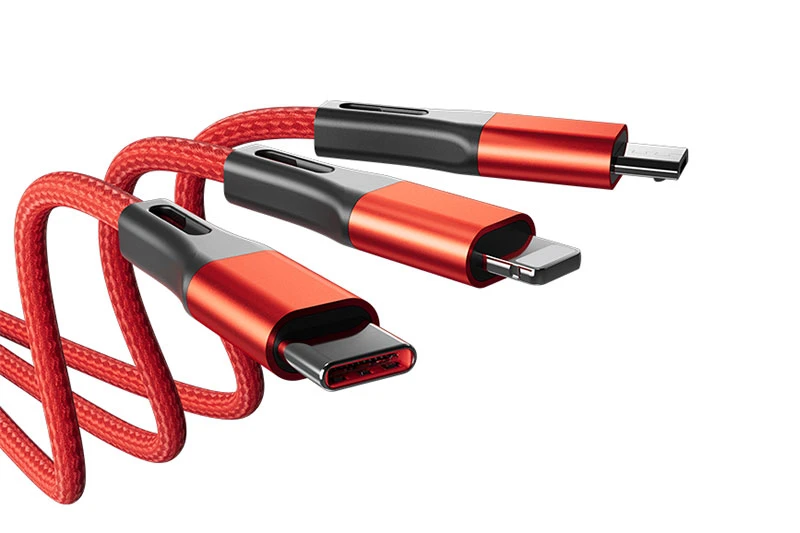 Cáp PISEN - Fast 3-in-1 (Lightning/USB-C/Micro) USB-A Anti-break 1.5m