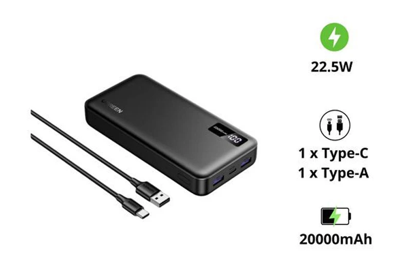 Pin sạc dự phòng UGREEN PB312 20000mAh. Pin sạc dự phòng UGREEN PB312 20000mAh.