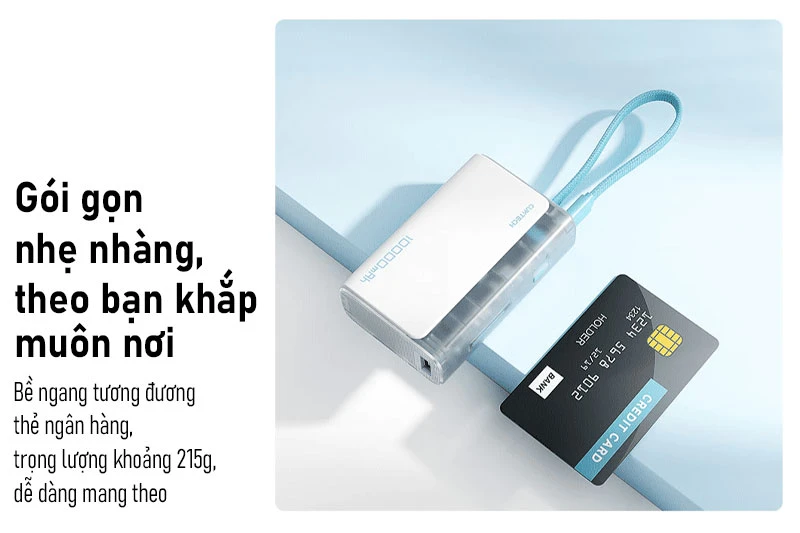 Pin được trang bị USB-C, USB-A và cáp Type-C tích hợp. Pin được trang bị USB-C, USB-A và cáp Type-C tích hợp.