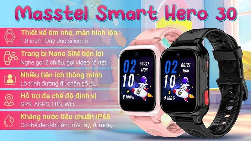 Masstel Smart HERO 30 tiện ích cho trẻ em. Masstel Smart HERO 30 tiện ích cho trẻ em.