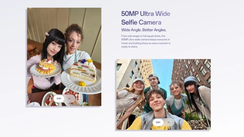 Camera trước 50MP của OPPO Reno16 F 5G có góc nhìn 100 độ và hỗ trợ lấy nét tự động. Camera trước 50MP của OPPO Reno16 F 5G có góc nhìn 100 độ và hỗ trợ lấy nét tự động.