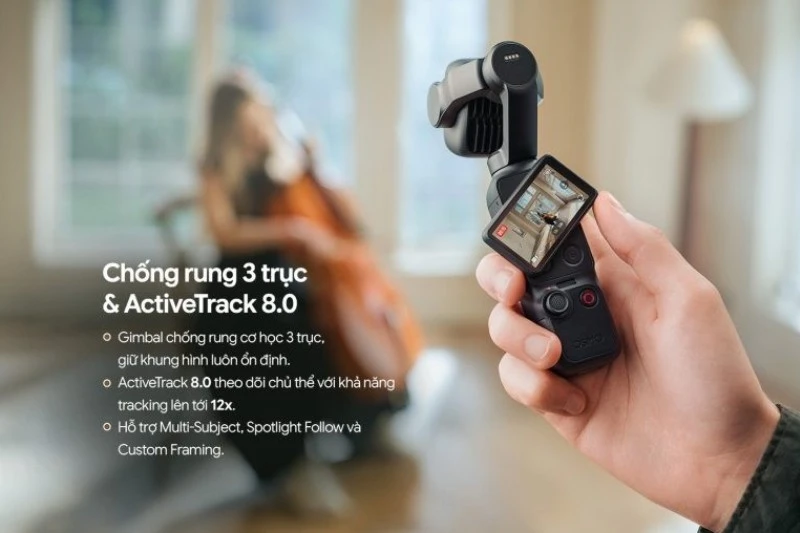 Chống rung gimbal là lý do dòng Osmo Pocket được nhiều người dùng vlog yêu thích. Chống rung gimbal là lý do dòng Osmo Pocket được nhiều người dùng vlog yêu thích.