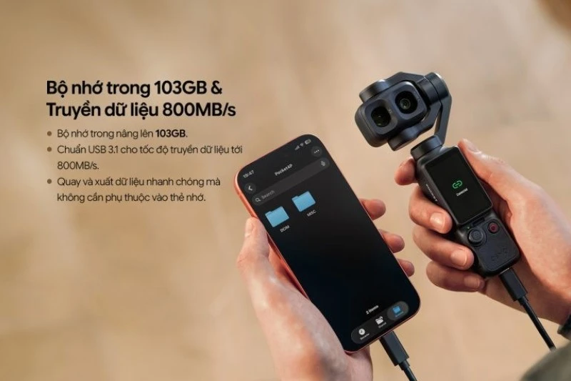 Camera cầm tay DJI Osmo Pocket 4P Vlog Combo có thiết bị có gimbal tích hợp. Camera cầm tay DJI Osmo Pocket 4P Vlog Combo có thiết bị có gimbal tích hợp.
