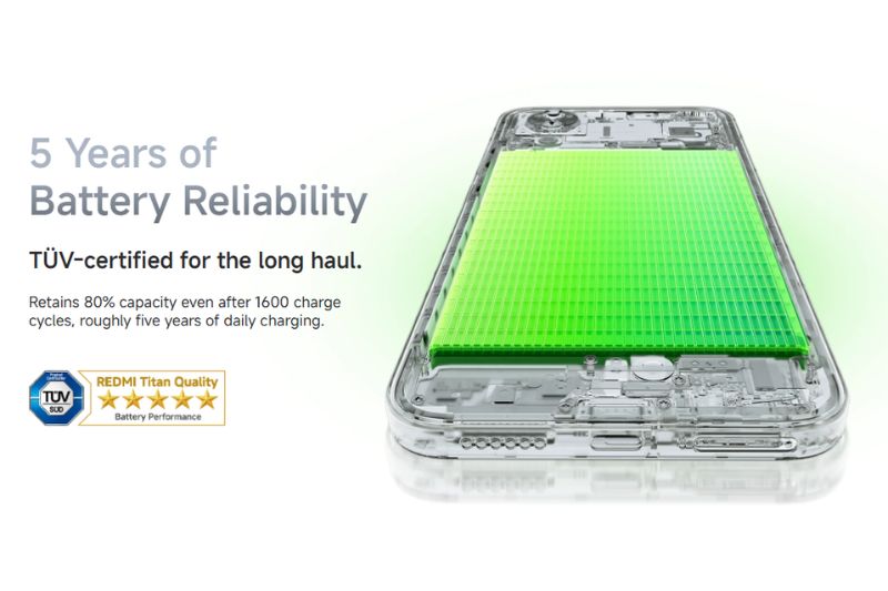 Pin 7.700mAh không chỉ có dung lượng lớn mà còn được chú trọng đến khả năng duy trì dung lượng qua nhiều chu kỳ sạc.