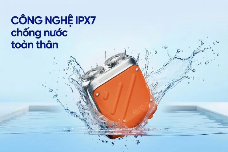 Chuẩn chống nước IPX7 giúp Máy cạo râu EROC Traveller KKXZ021 linh hoạt hơn trong quá trình sử dụng. Chuẩn chống nước IPX7 giúp Máy cạo râu EROC Traveller KKXZ021 linh hoạt hơn trong quá trình sử dụng.