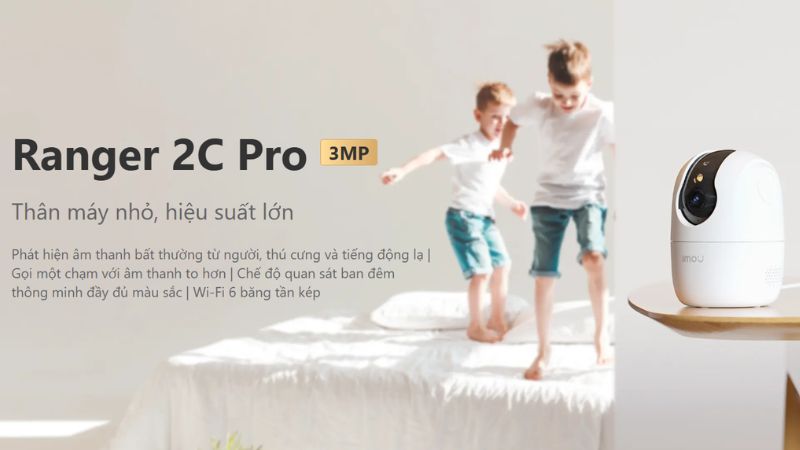 IMOU IPC-A52P Pro ưu tiên camera trong nhà có hình ảnh 3K, quay quét rộng, AI thông minh