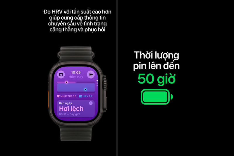 Apple Watch Ultra 4 có thể đạt thời lượng lên đến 50 giờ trong điều kiện sử dụng thông thường