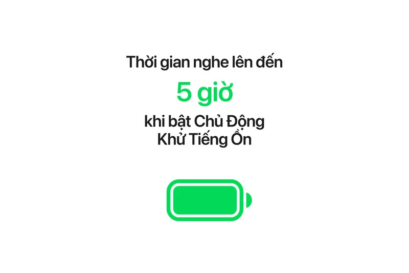 AirPods 5 Hộp Sạc Không Dây đạt thời lượng tối đa 5 giờ cho mỗi lần sạc AirPods 5 Hộp Sạc Không Dây đạt thời lượng tối đa 5 giờ cho mỗi lần sạc