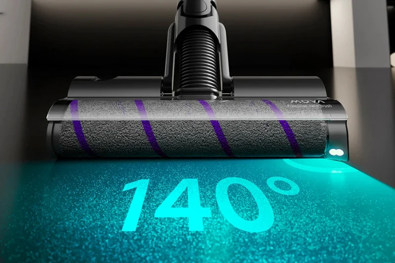 Đèn soi bụi của Mova I10 hỗ trợ quan sát khu vực phía trước đầu hút, giúp người dùng nhận biết nơi cần vệ sinh thêm. Đèn soi bụi của Mova I10 hỗ trợ quan sát khu vực phía trước đầu hút, giúp người dùng nhận biết nơi cần vệ sinh thêm.