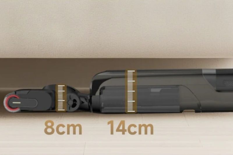 Mova E20s Pro Plus có kích thước robot 320 x 320 x 96mm và trọng lượng khoảng 2.8kg.