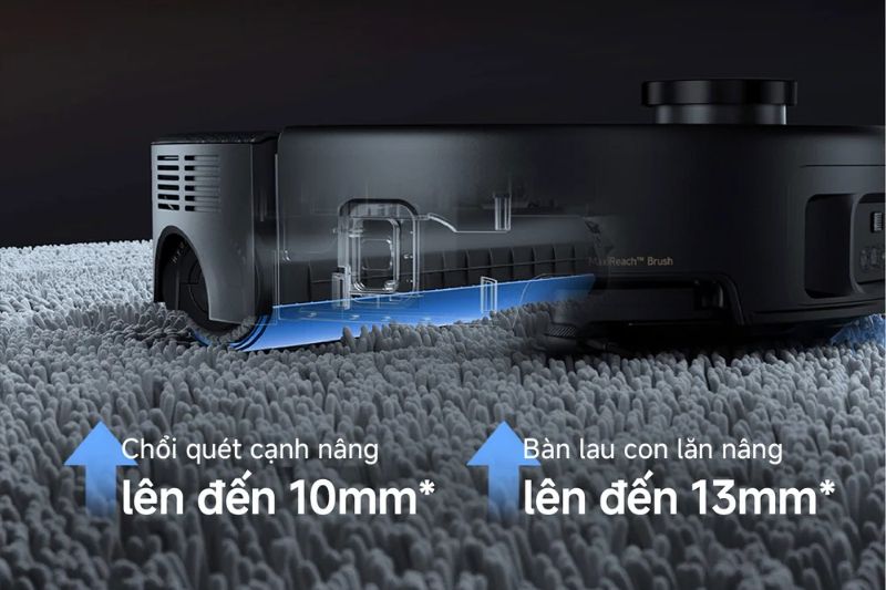 Cơ chế con lăn có quy trình làm sạch bề mặt lau trong khi vận hành là điểm đáng quan tâm ở dòng robot này. 