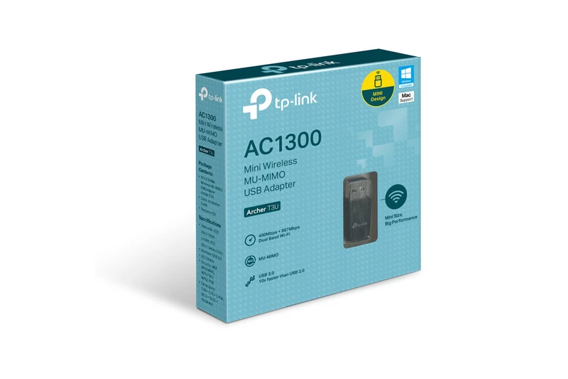 USB Wi-Fi MU-MIMO Mini AC1300 TP-Link Archer T3U. USB Wi-Fi MU-MIMO Mini AC1300 TP-Link Archer T3U.