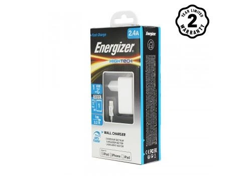 Sạc Energizer 2.4A EU kèm cáp Lightning - ACA1BEUHLI3 - Chính Hãng