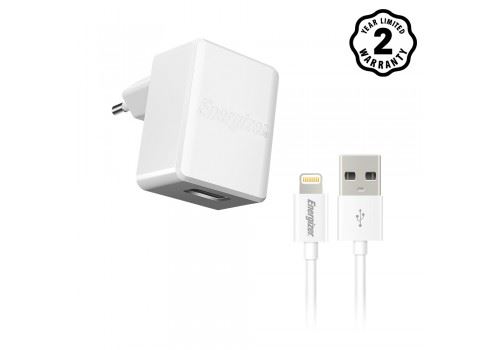 Sạc Energizer 2.4A EU kèm cáp Lightning - ACA1BEUHLI3 - Chính Hãng