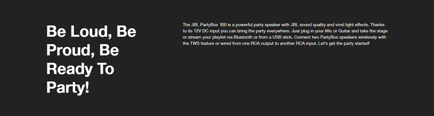 JBL PARTYBOX 100 - Chính hãng
