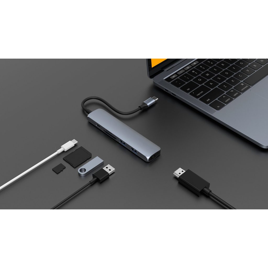 HYPERDRIVE BAR 6 IN 1 USB-C HUB FOR MACBOOK, PC & DEVICES - Chính hãng