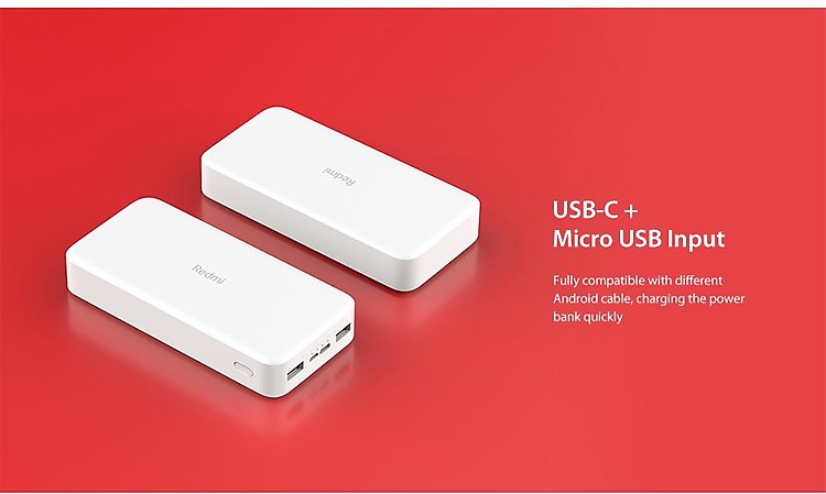 Pin dự phòng Xiaomi 20000mah Redmi 18W Fast Charge - Chính Hãng