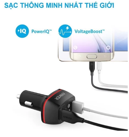 Sạc ô tô Anker 2 cổng, 36w - [PowerDrive 2, 36w] - A2221 - Chính hãng